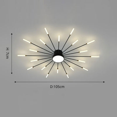 Lustre Salon Moderne à Ampoules LED